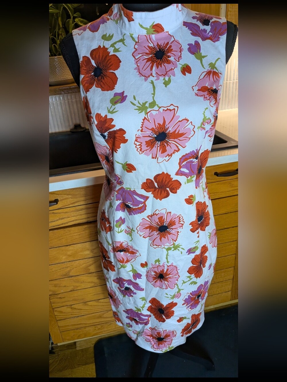 Brooks Brothers Pink and White Floral Cotton Dress